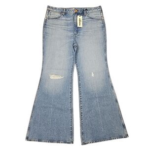 Wrangler Womens Wanderer 622 High Rise Flare Jeans Blue Size 33 NWT
